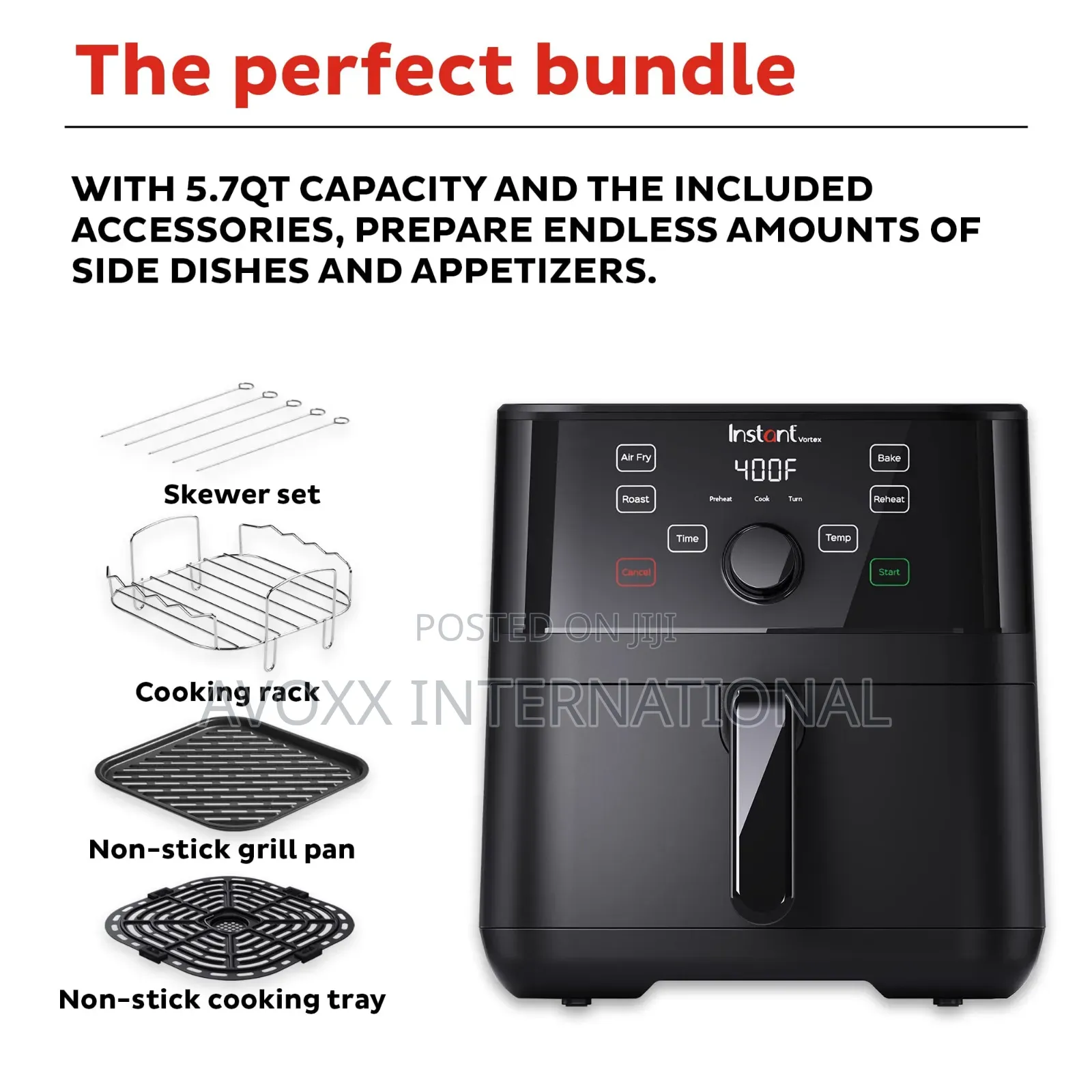 Instant Pot Vortex 5.7QT Air Fryer With Accessories,