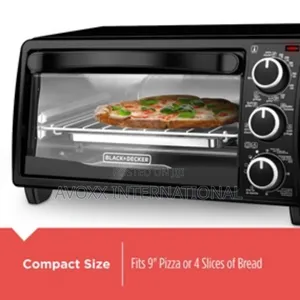Black Decker 4-Slice Toaster Oven, Black, TO1313B