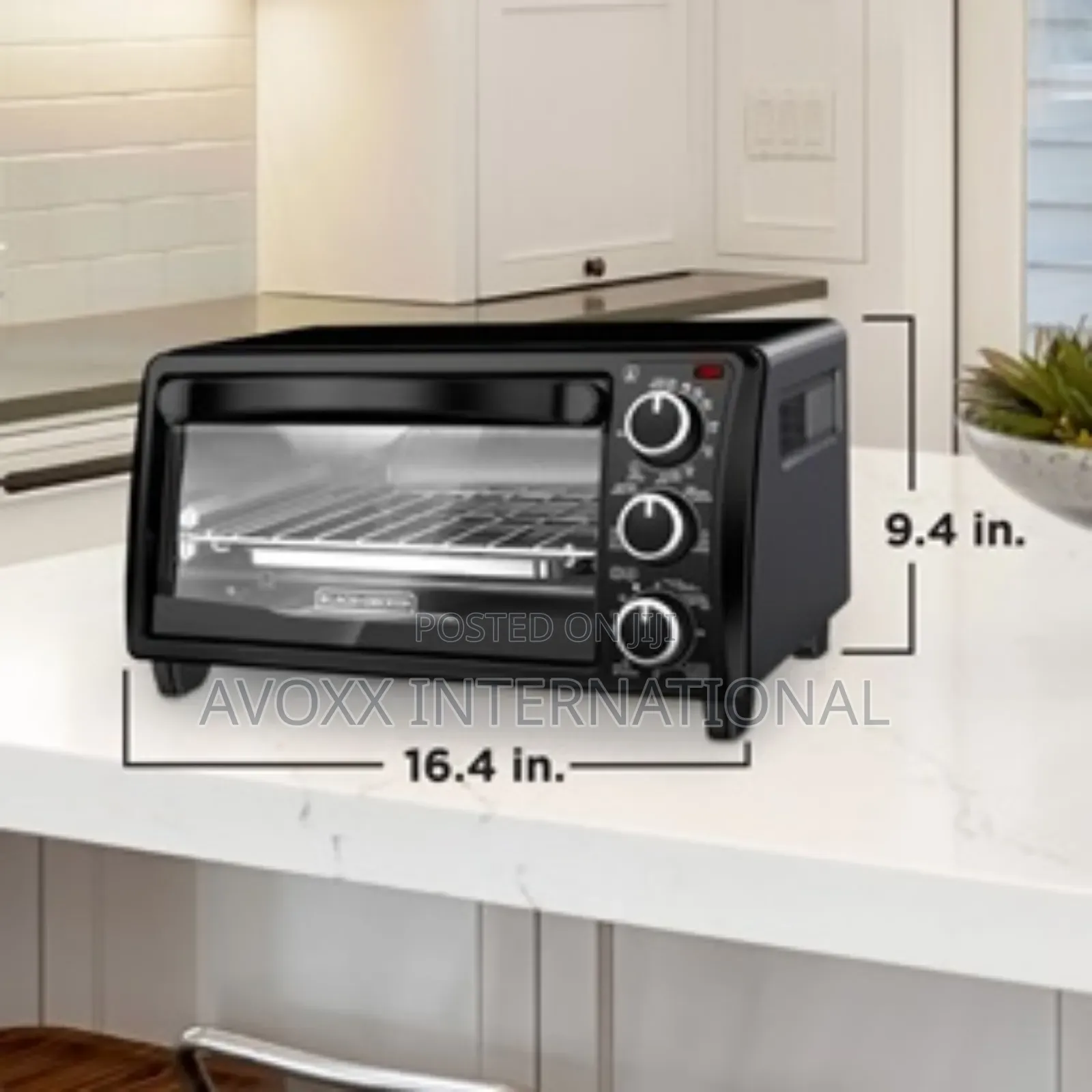 Black Decker 4-Slice Toaster Oven, Black, TO1313B