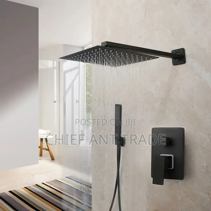Concealed Shower Mixer (Ll9013-) Black. Wall Shower