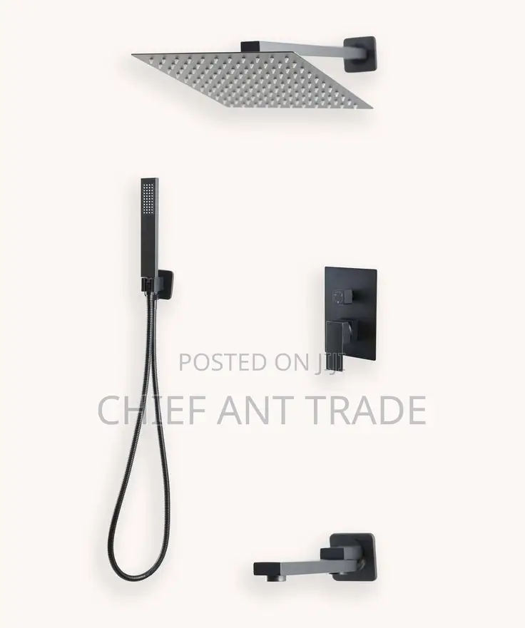 Concealed Shower Mixer (Ll9013-) Black. Wall Shower