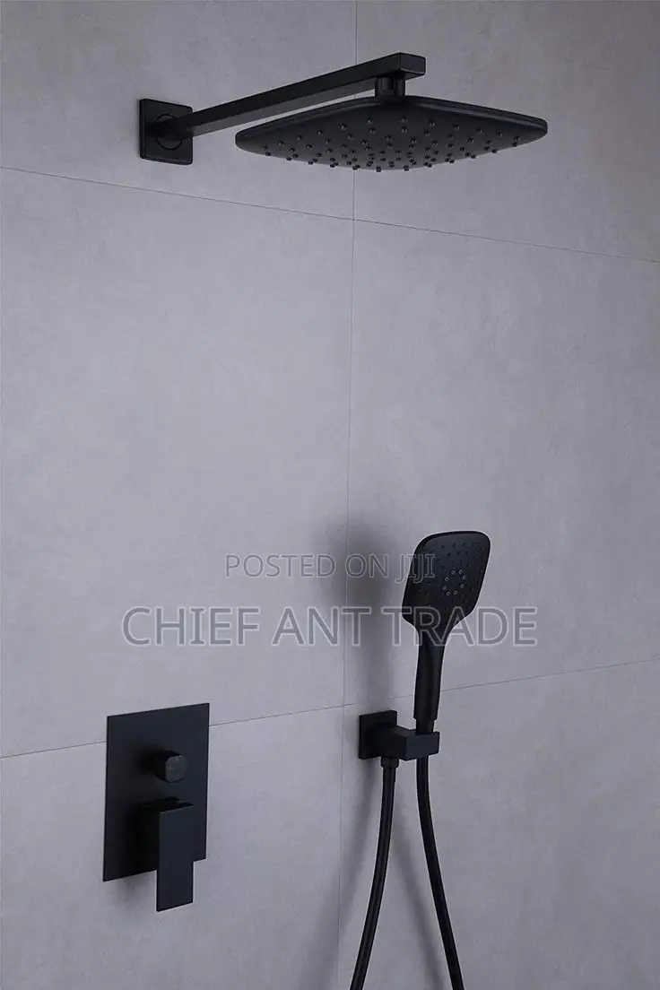 Concealed Shower Mixer (Ll9013-) Black. Wall Shower
