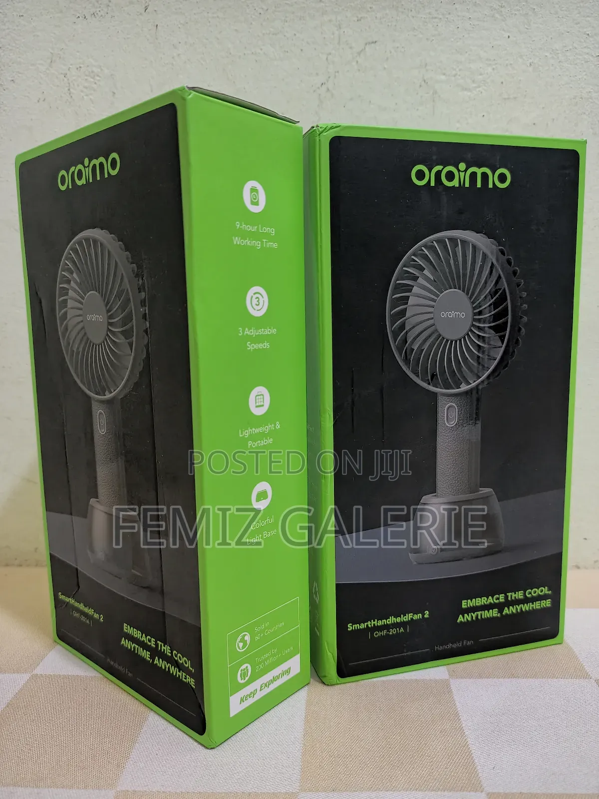 Oraimo Smart Handheld Fan With Light Base