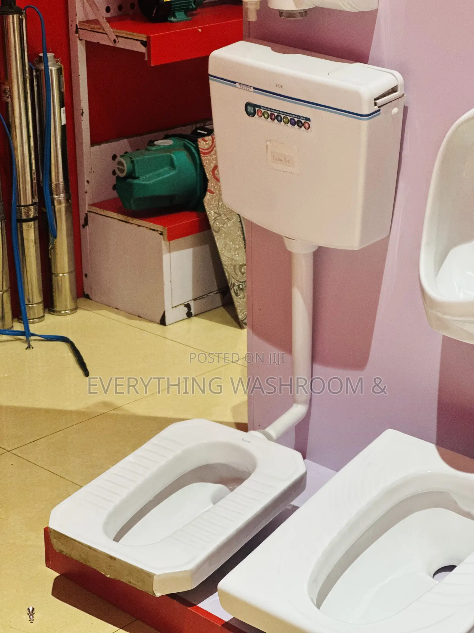 Twyford Squatting WC and Water Tank Complete_ Squatting WC