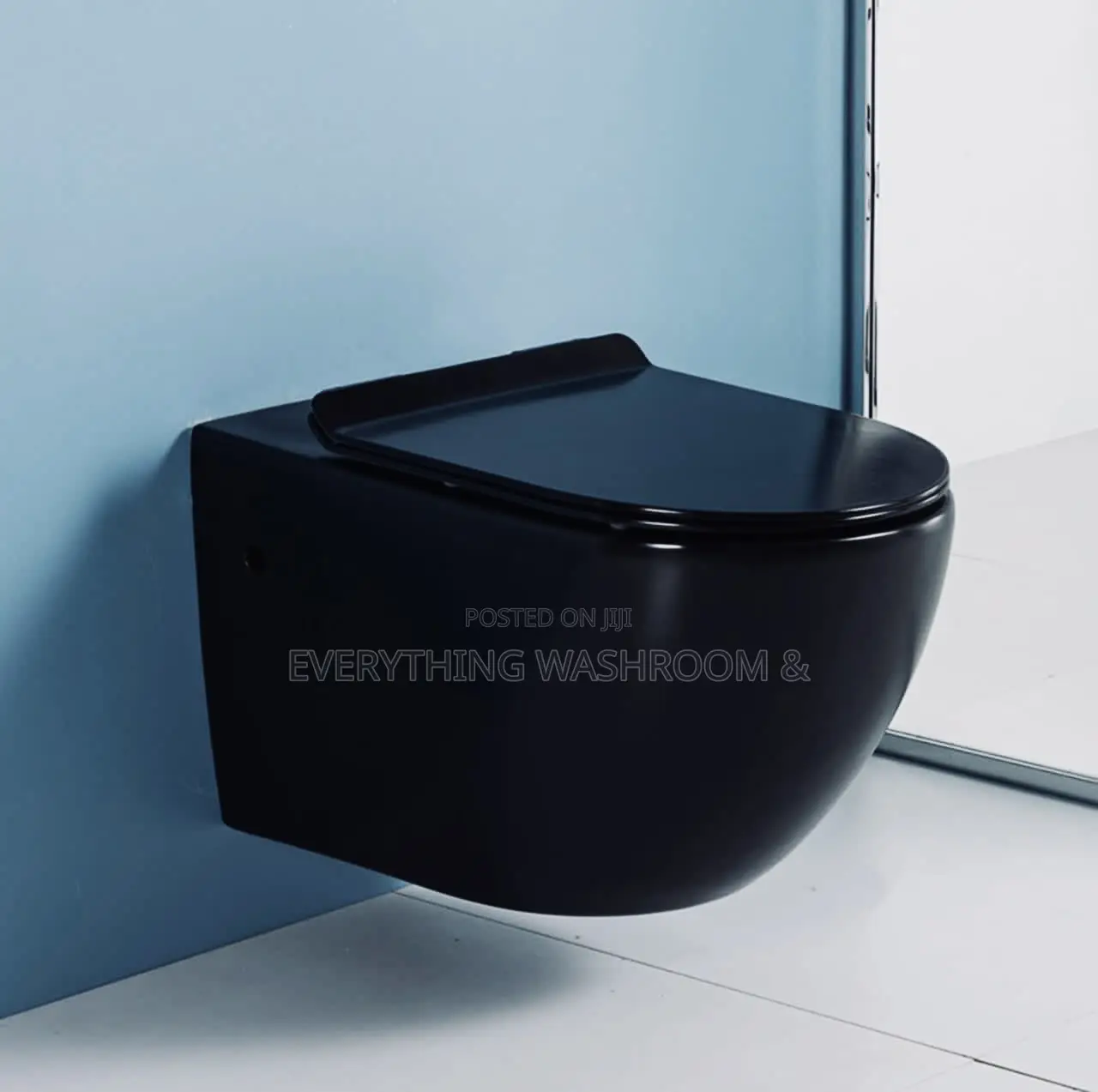 Concealed WC Black Color_ Wall Hung Water Closet