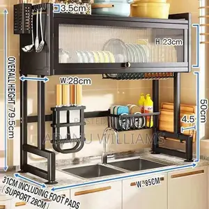 Heavy Duty Multi Functional Double Sink Storage Rack