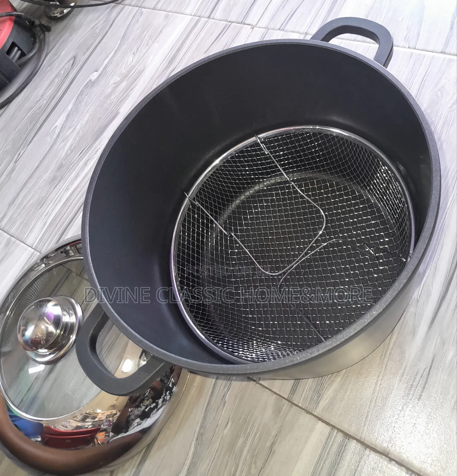 10lit Cooking Pot With Glass Lid