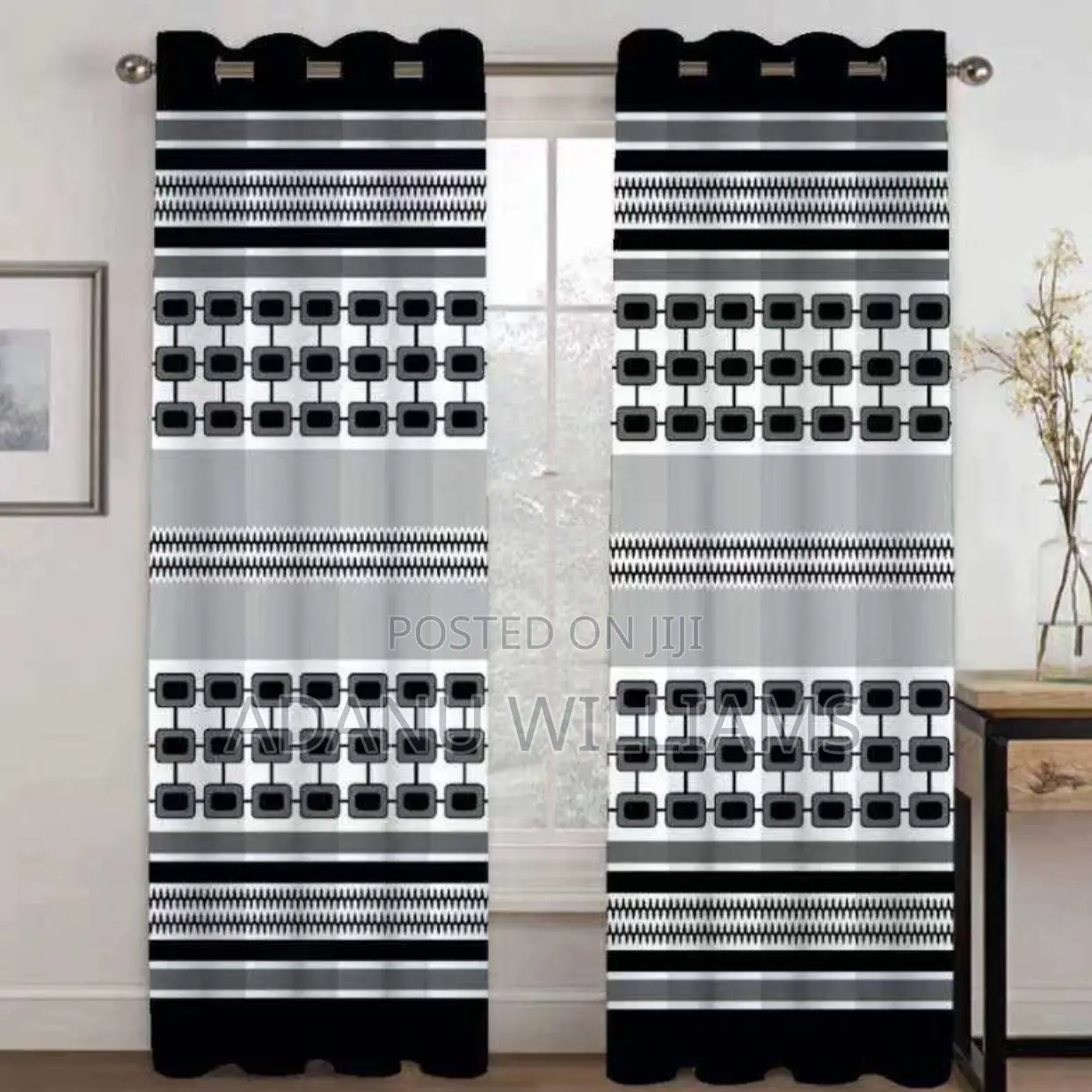 Modern High Quality 2in1 Curtains ( Available in Diff Color