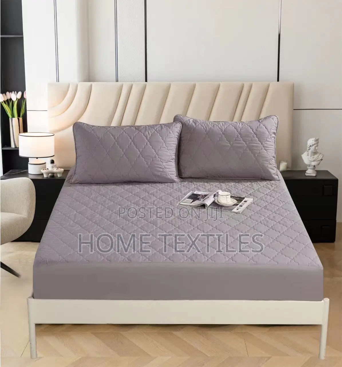 Light Grey Mattress Protector