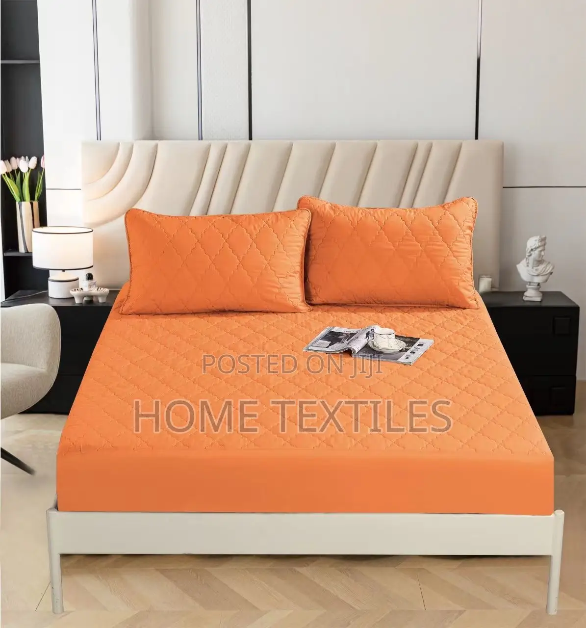 Orange Mattress Protector for King and Queen Size Mattresses
