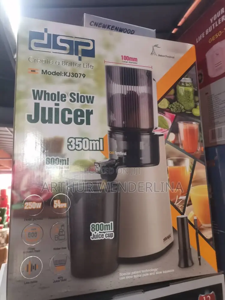 DSP KJ3079 Slow Juicer Whole Fruit Juicer 250W