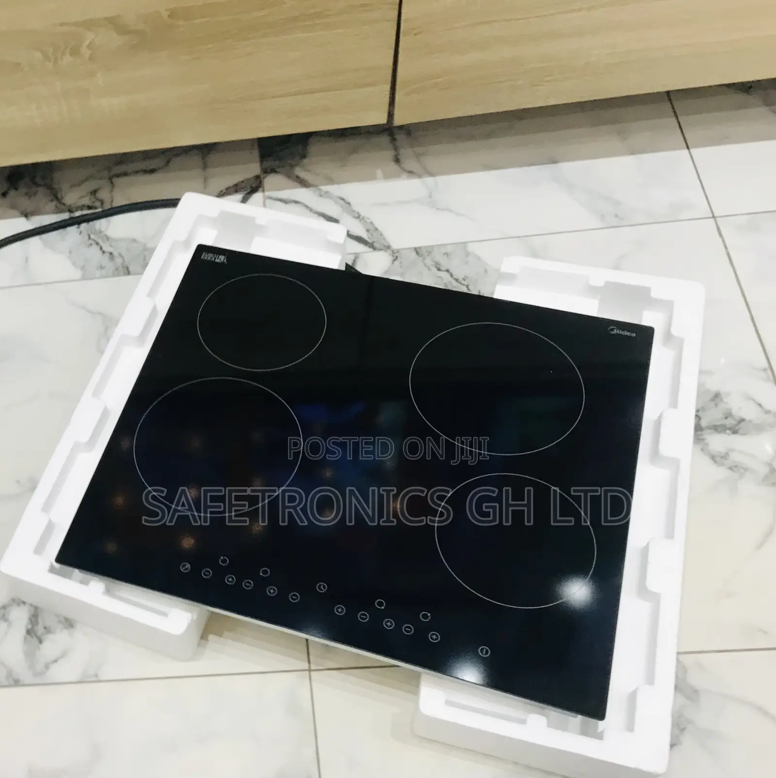 Get Midea Touch Control 4 Burner Gas Hobs Glass Black