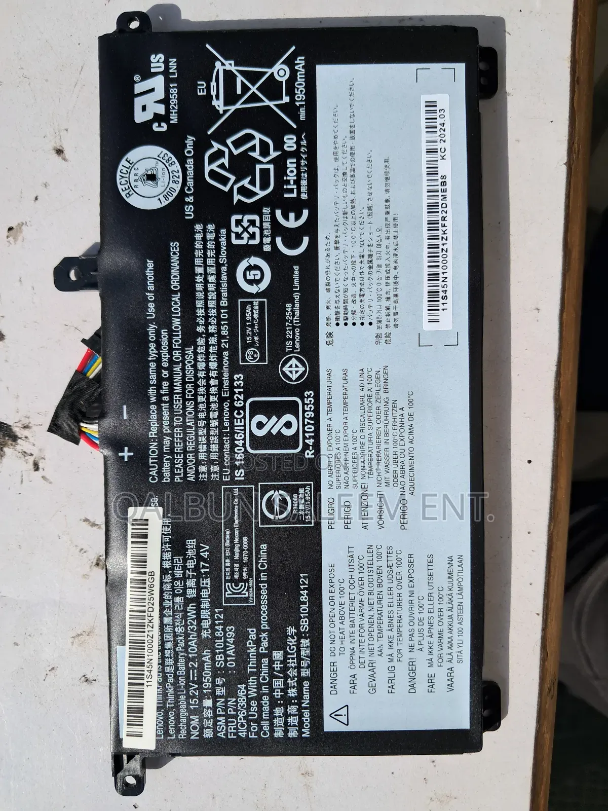 Lenovo 01av493 Battery For Thinkpad T570 T580 P51s P52s