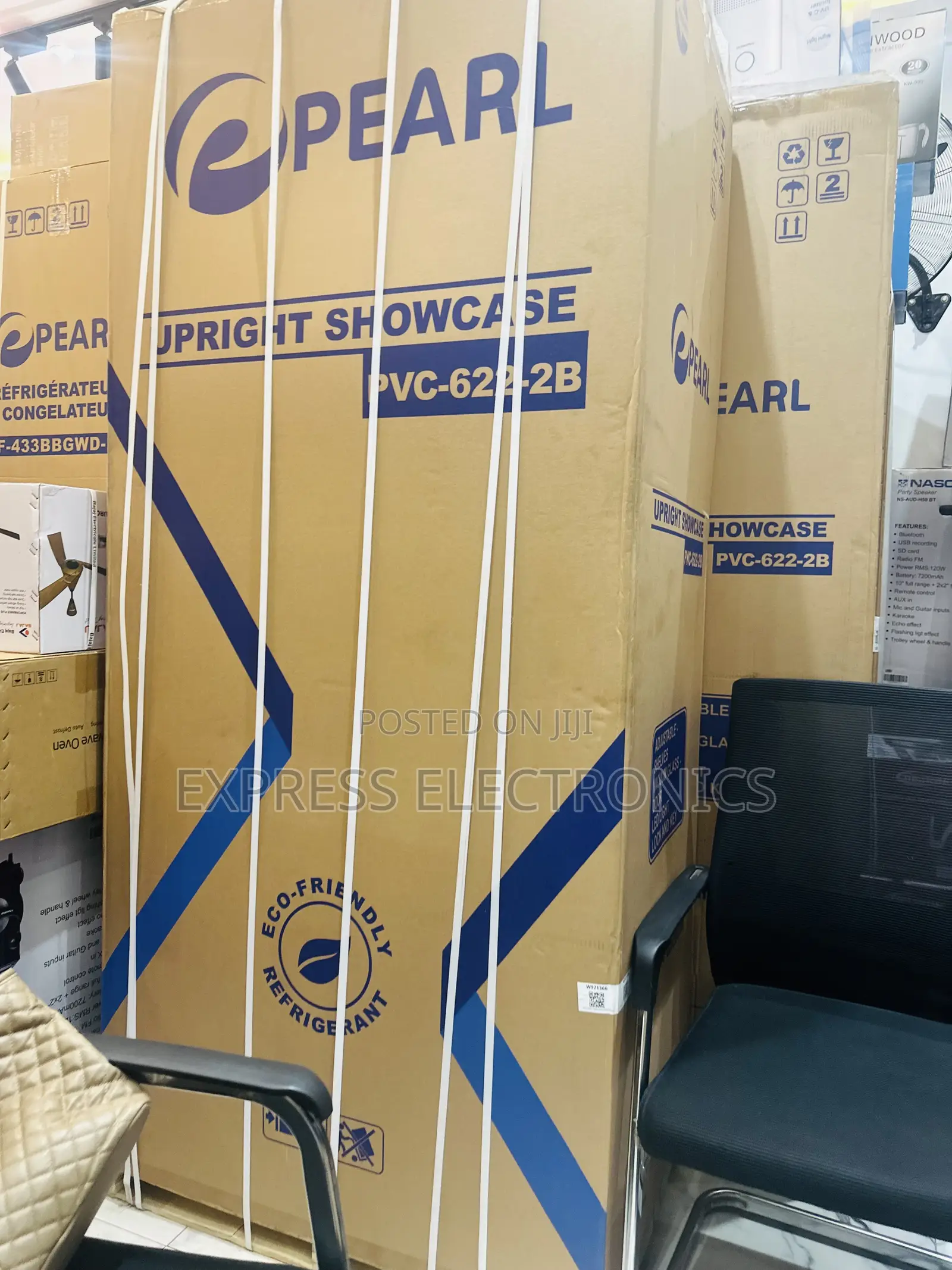 High Quality Double Door Display Fridge Pearl PVC-622