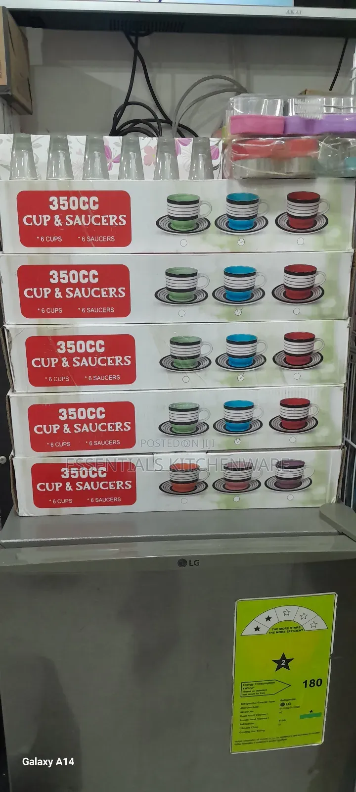 Colourful Ceramic Mug and Saucer