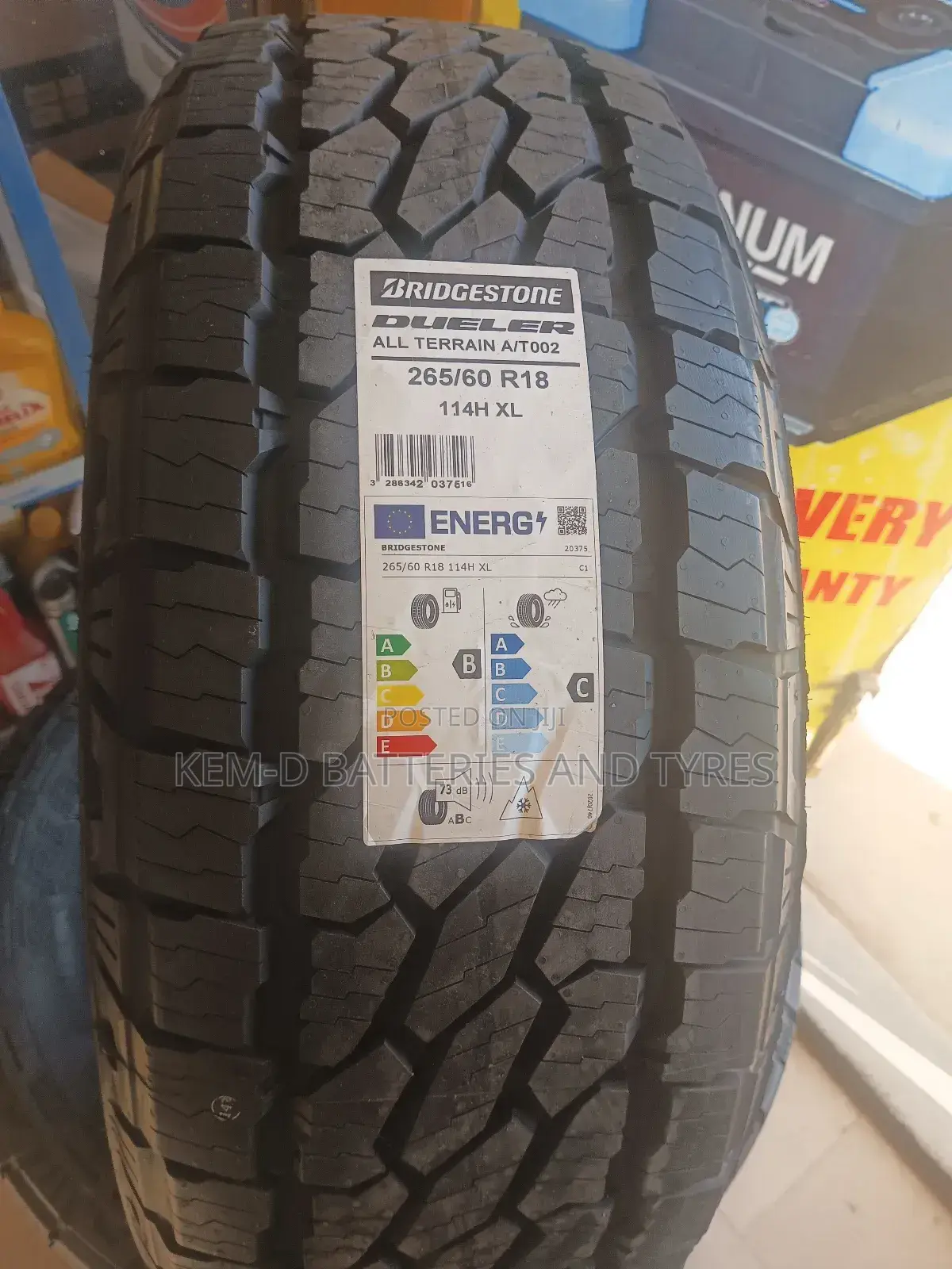 265/60r18 Bridgestone Dueler All Terrain AT002 Tyre Tire