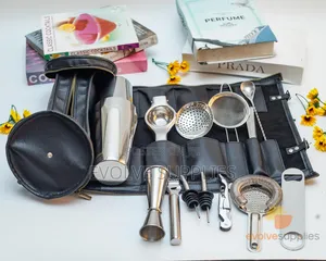 14pcs Cocktail Tools in Leather Bag