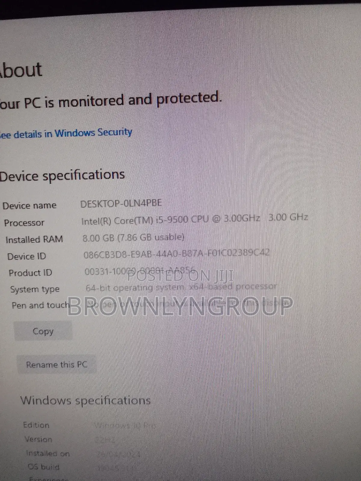 HP 290 G4 All-in-One 8GB Intel Core i5 SSHD (Hybrid) 1T