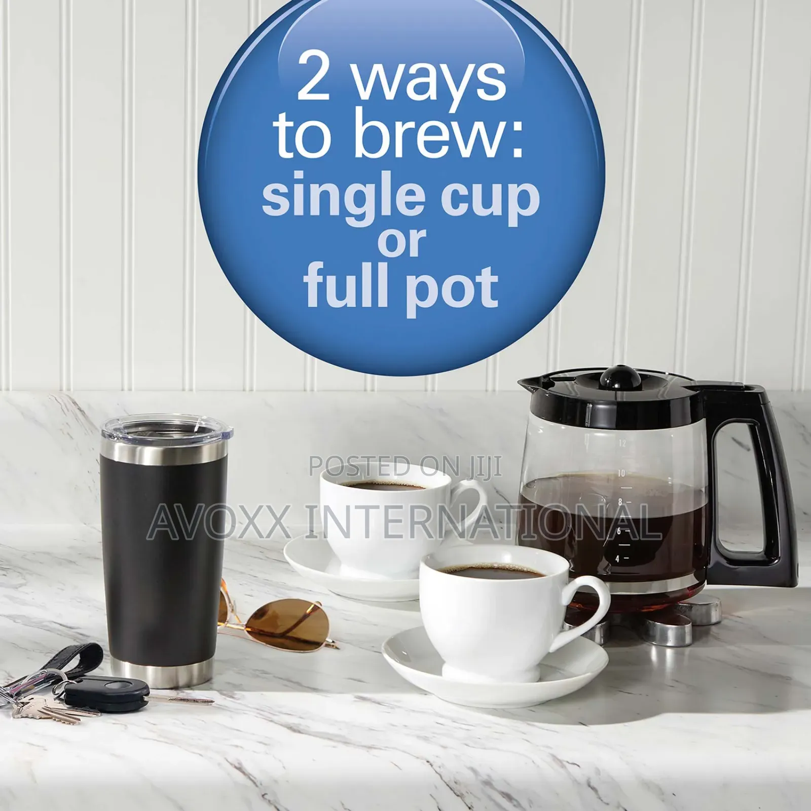 2-Way Coffee Maker, Single-Serve 12 Cup, Stainless 49980R