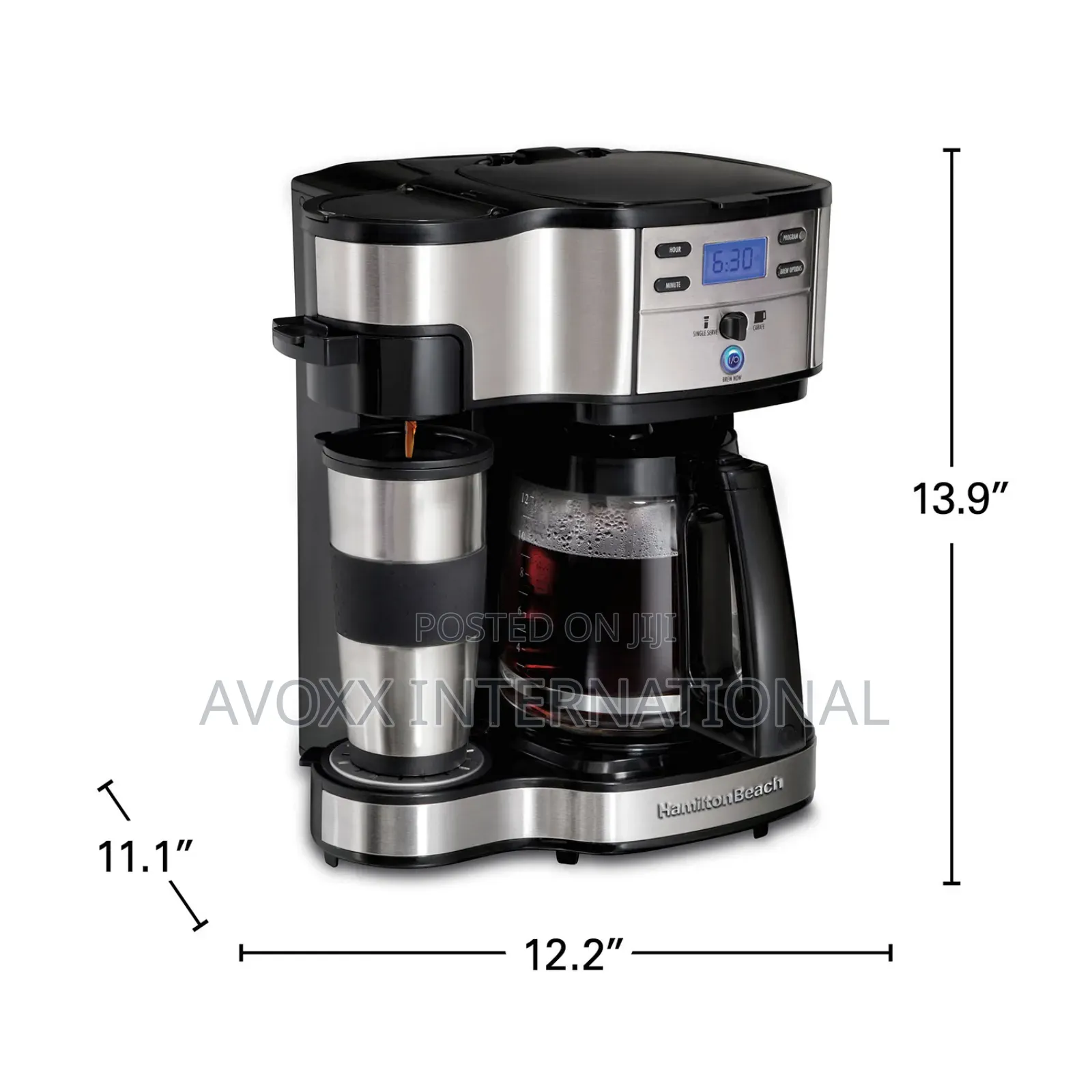 2-Way Coffee Maker, Single-Serve 12 Cup, Stainless 49980R