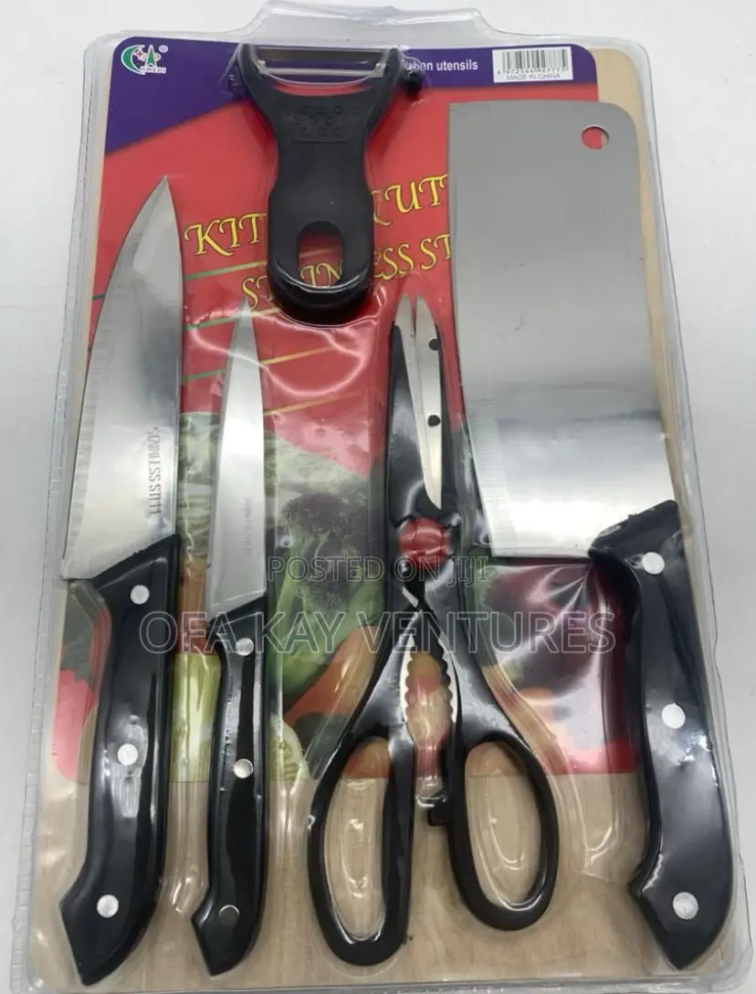 Kitchen Knife Set With Cutting Board