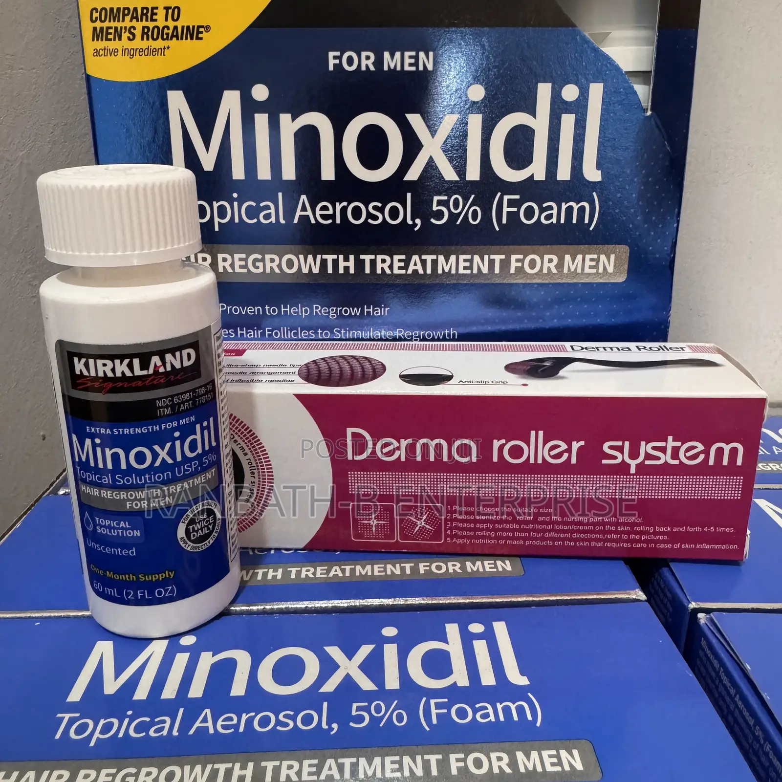 5% Minoxidil Liquid Plus Derma Roller