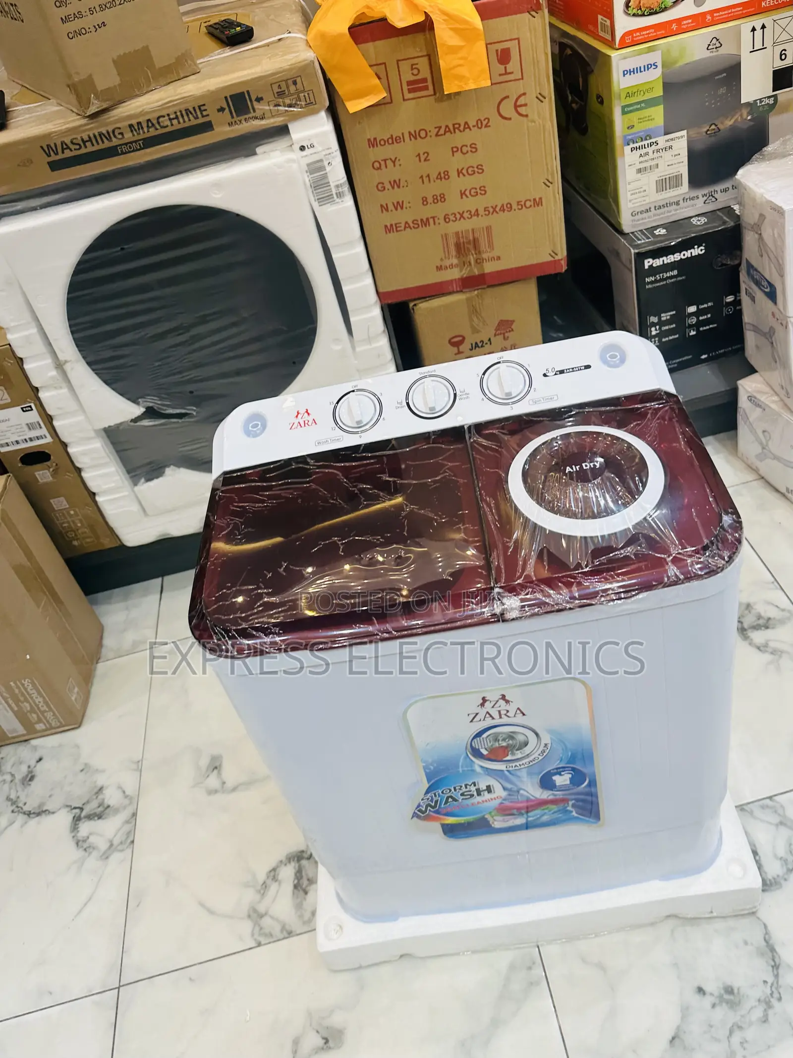Available Now at Store Zara Topload Twintub 5kg