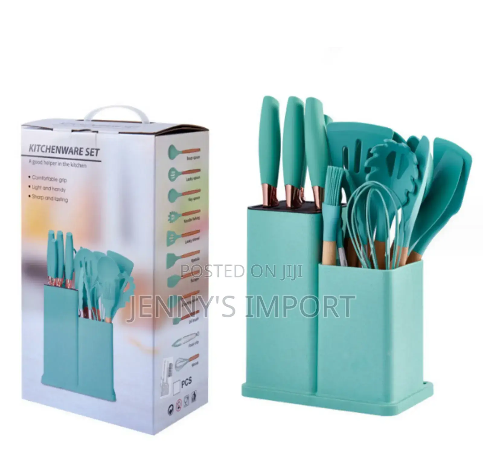 19pieces Silicon Ladles and Knife Set in Stock