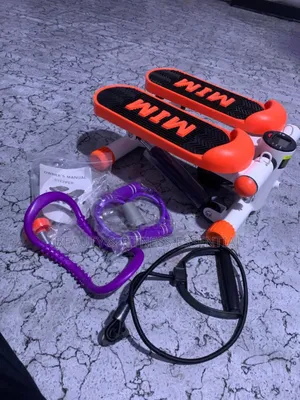 Orange Mim Mini Stepper With Fitness Tools.