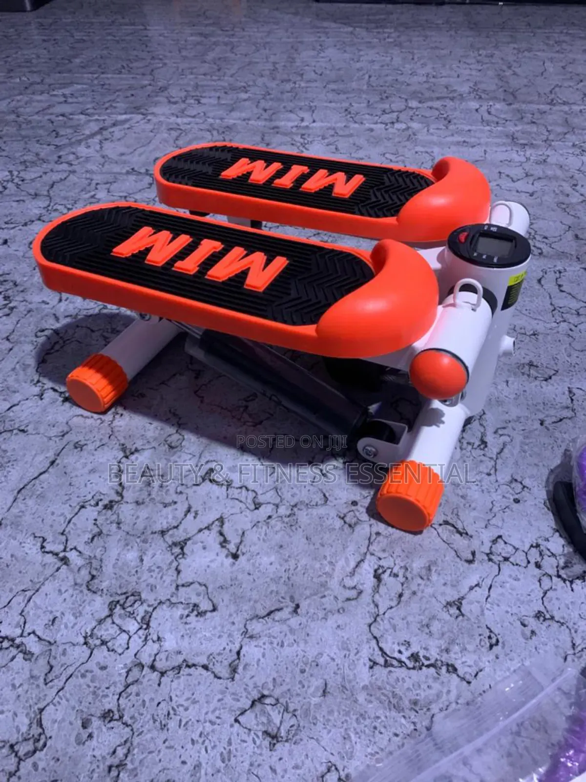 Orange Mim Mini Stepper With Fitness Tools.