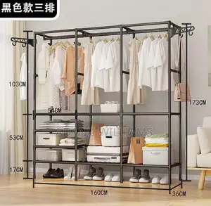 Garment Rack Heavy Duty Clothes ( Wardrobe Closet)