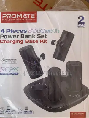 Deltapack 4-Piece Power Bank Kit+USB-C Lightning Connectors