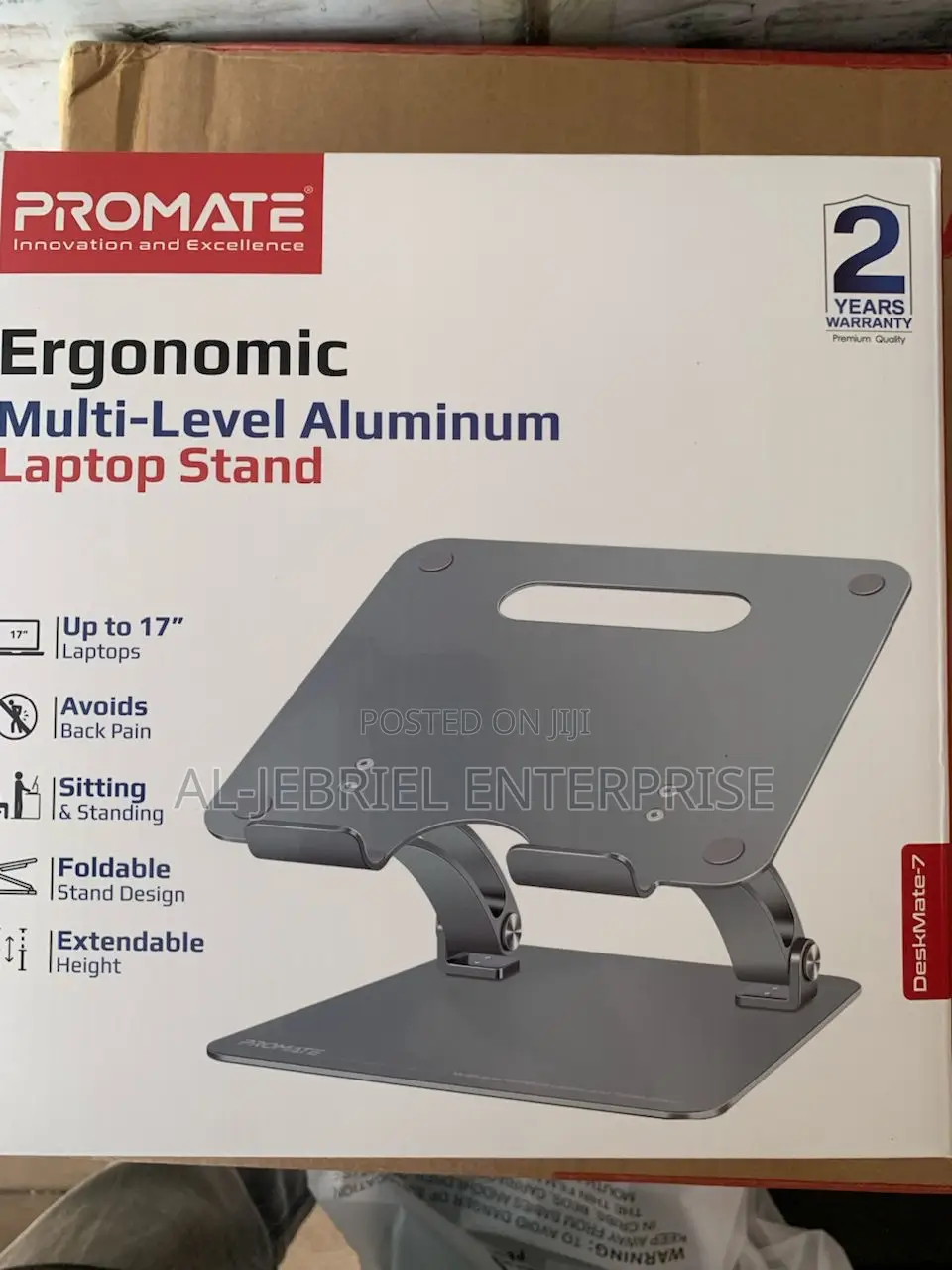 Promate Deskmate- 7 Multi-Level Aluminum Laptop Stand