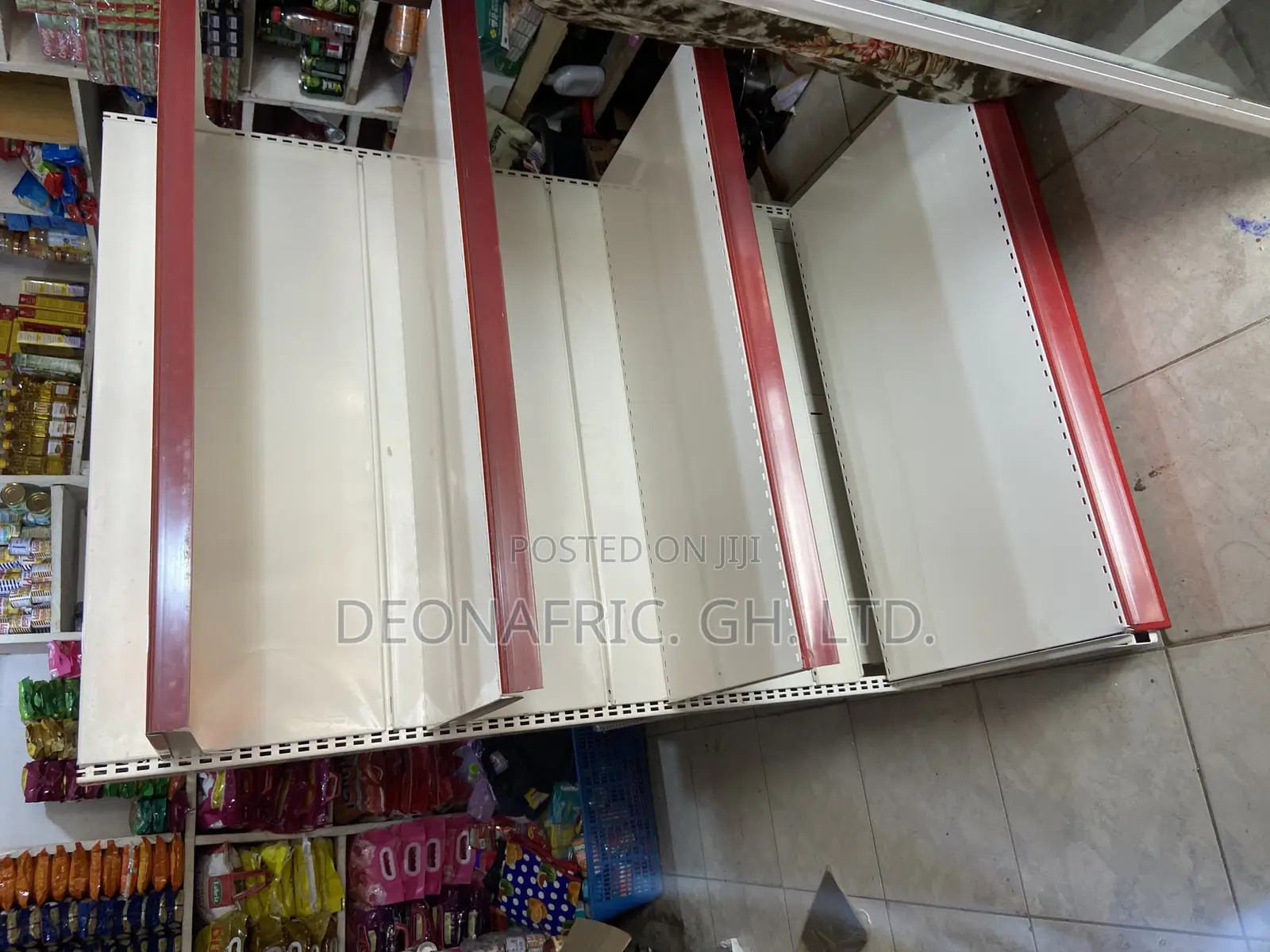 Supermarket Cash Counter With Shelves in Front