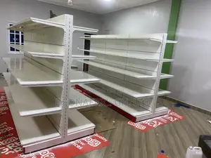Supermarket Cash Counter With Shelves in Front