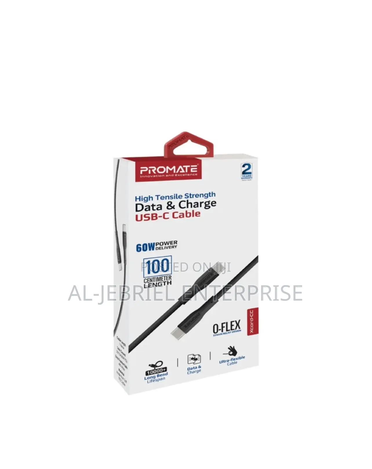 Promate USB-C to USB-C Data Charge Cable, 1meter Length