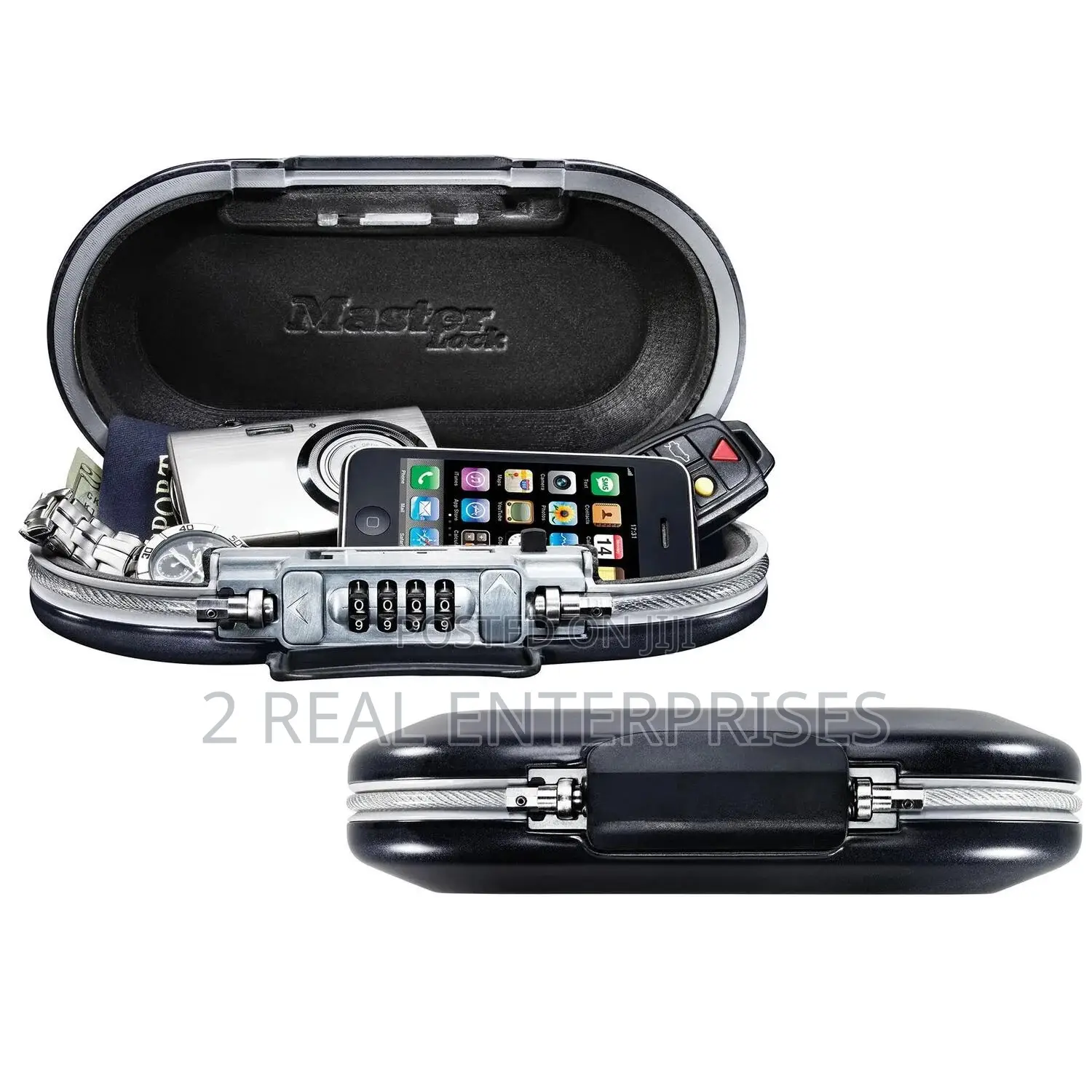Master Lock Safe Space Portable Small Lock Box Gunmetal Grey