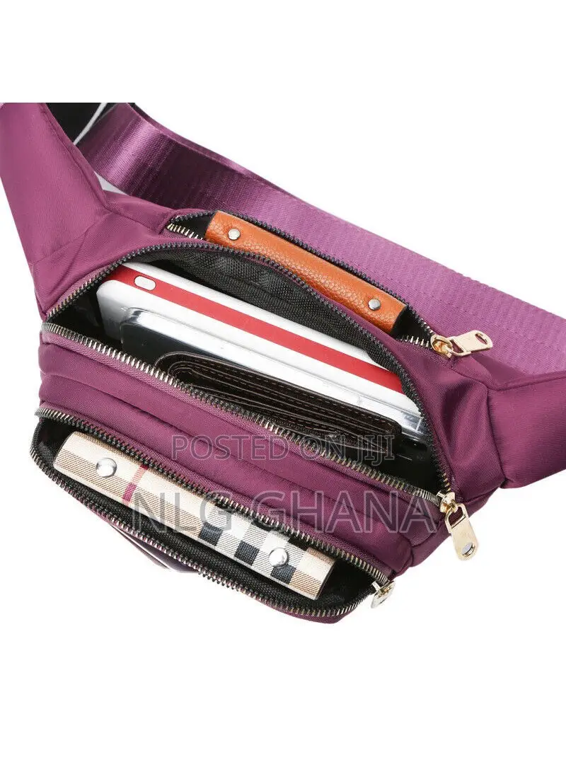 4 Compartments Women's Crossbody Antitheft Waist Bag for Spo