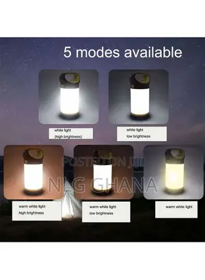 5 Modes LED Outdoor Tent Lamp Portable Camping Light (D3.5 X