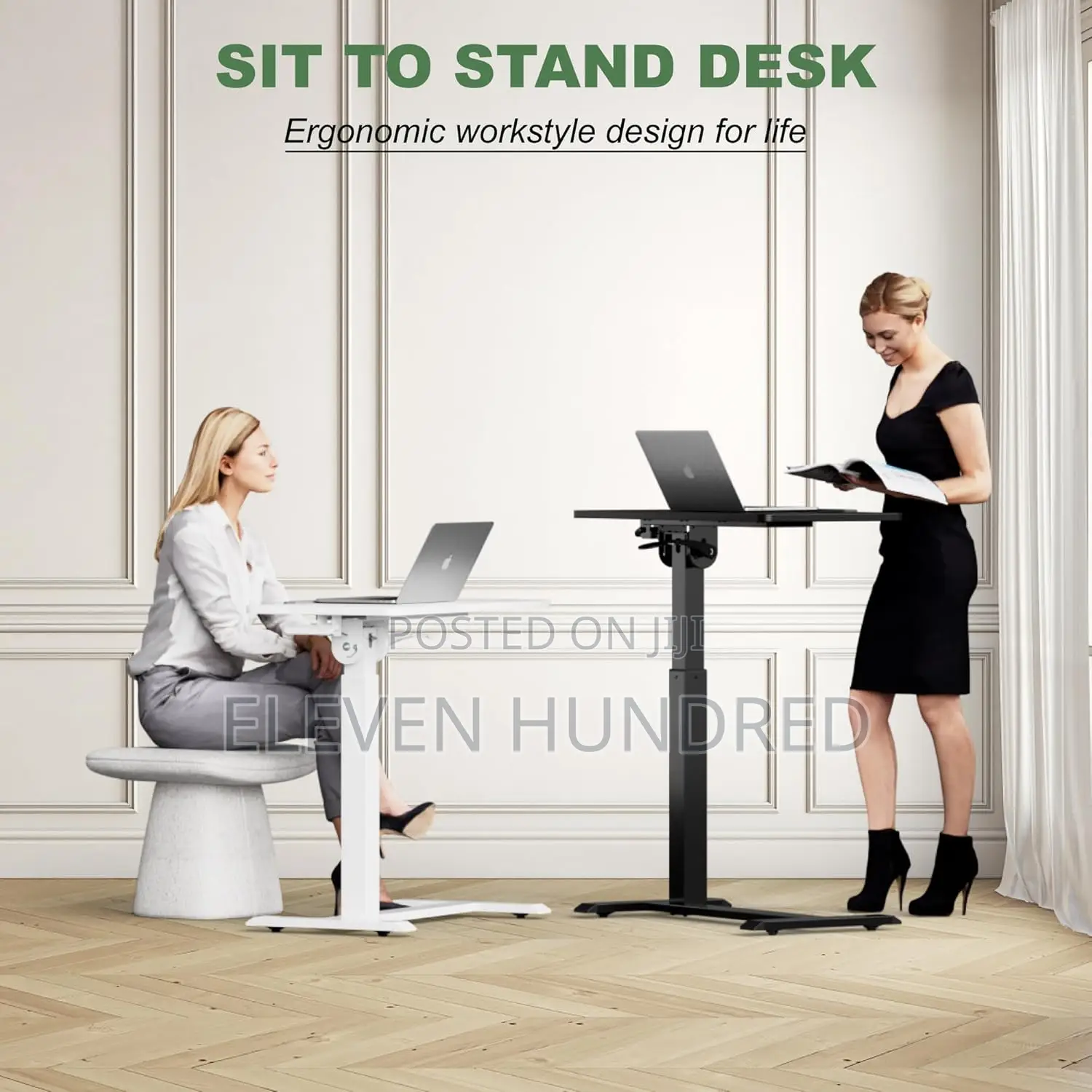 Stand Desk Height Adjustable ( Moveable )