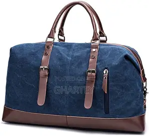 Canvas Leather Handbag Men Travel Bags