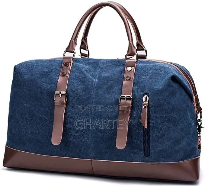 Canvas Leather Handbag Men Travel Bags