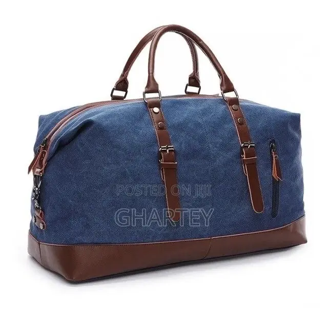 Canvas Leather Handbag Men Travel Bags