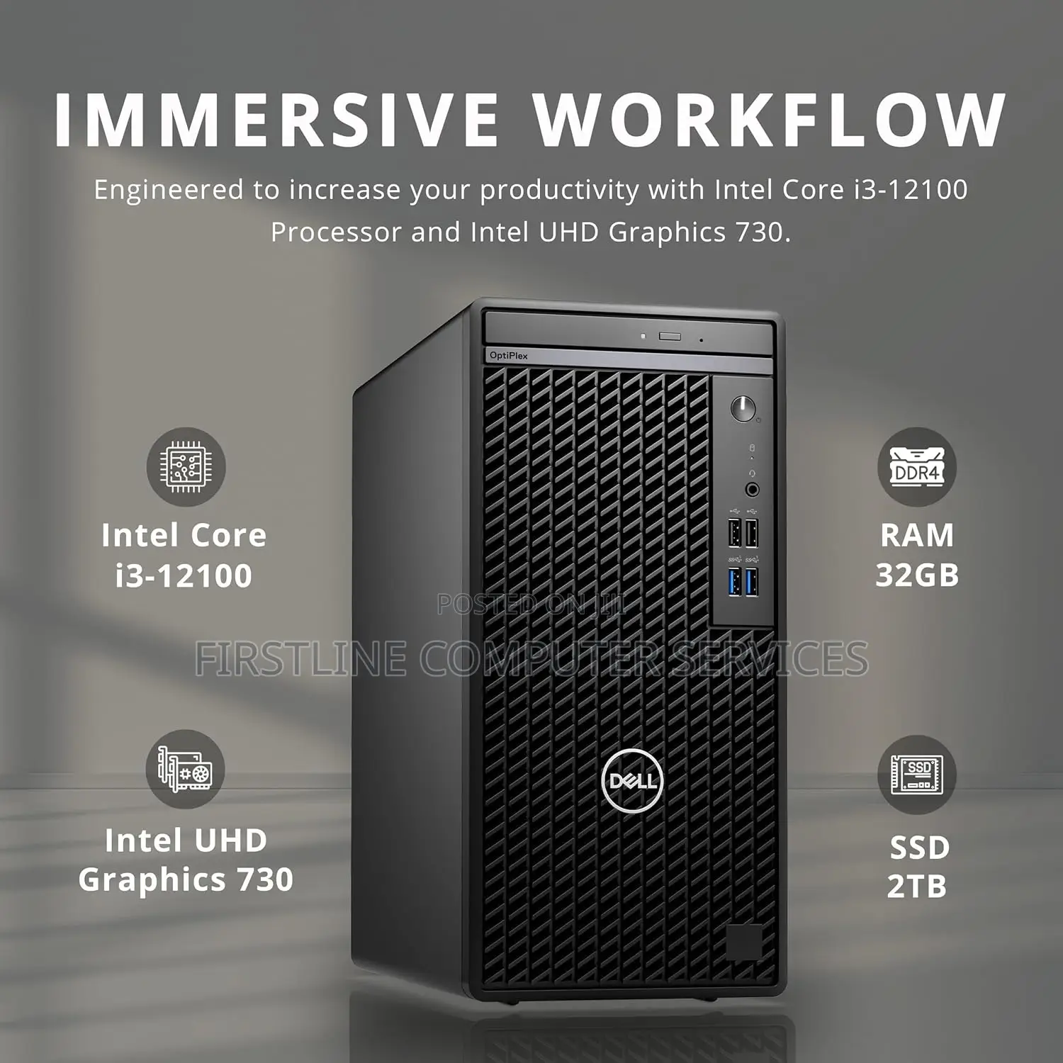 New Desktop Computer Dell Optiplex 3000 MT 8GB Intel Core I5 SSD 512GB