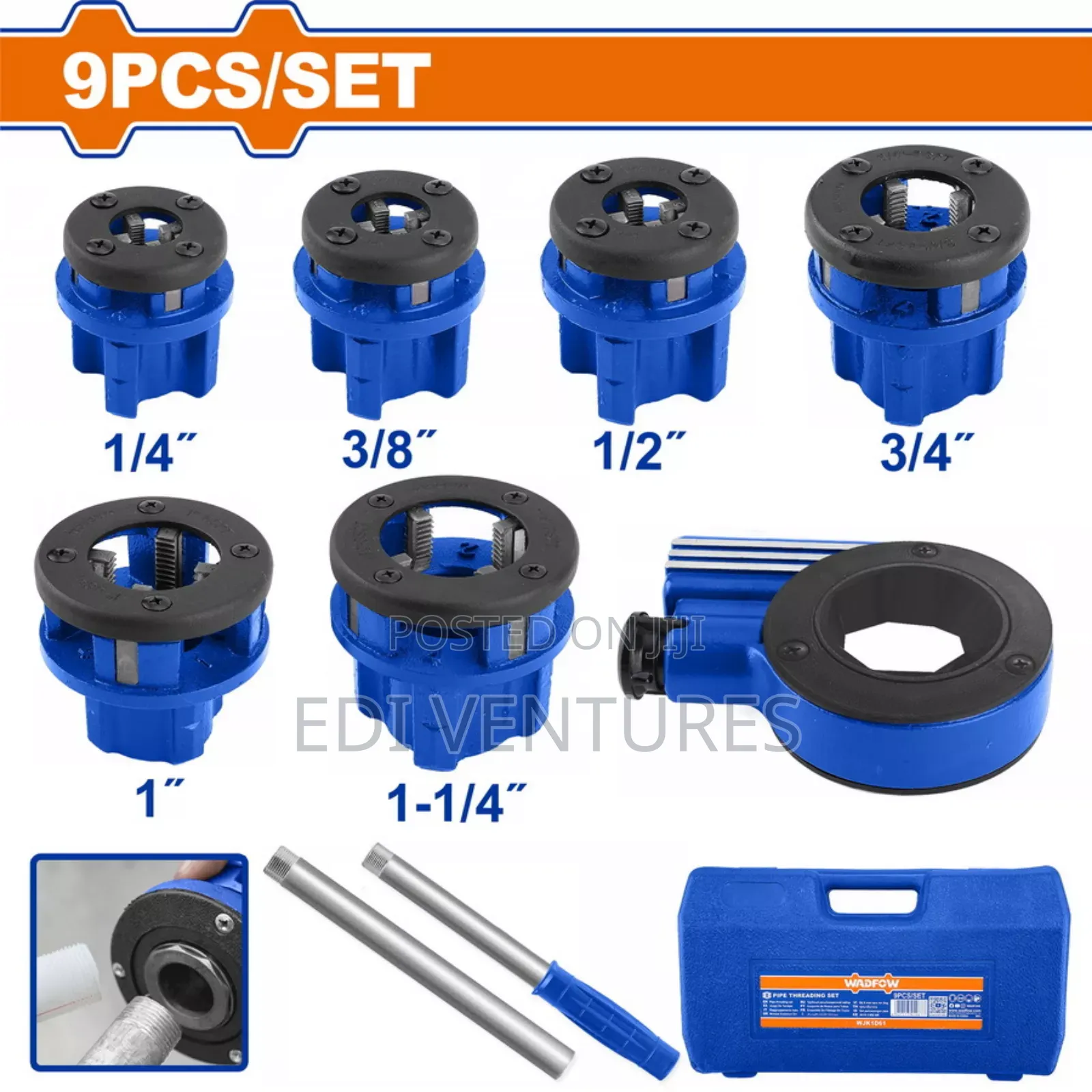 Wadfow Pipe Threading Set Wjk1d61