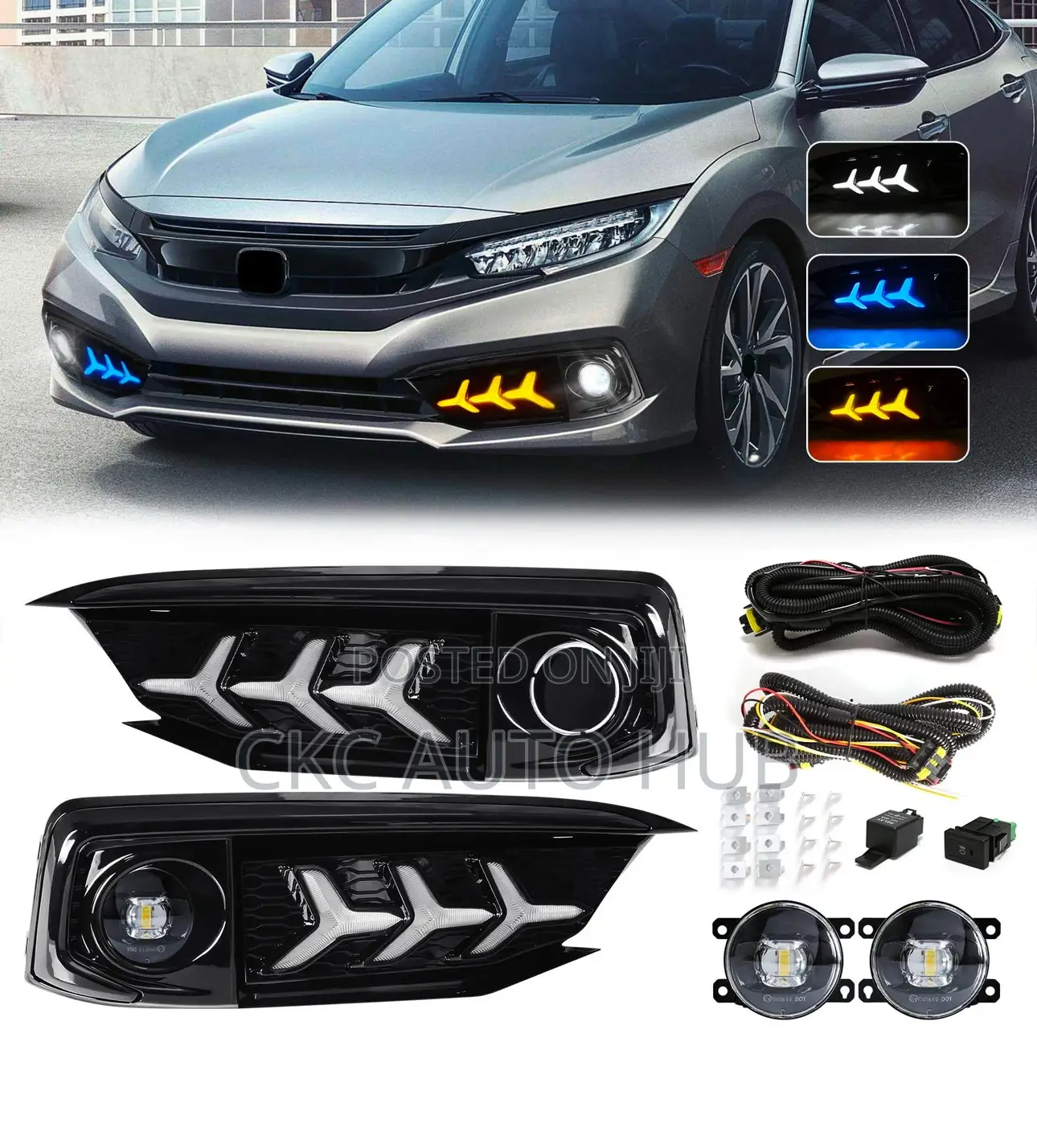Honda Civic 2016 to 2021 Led Foglight Cover
