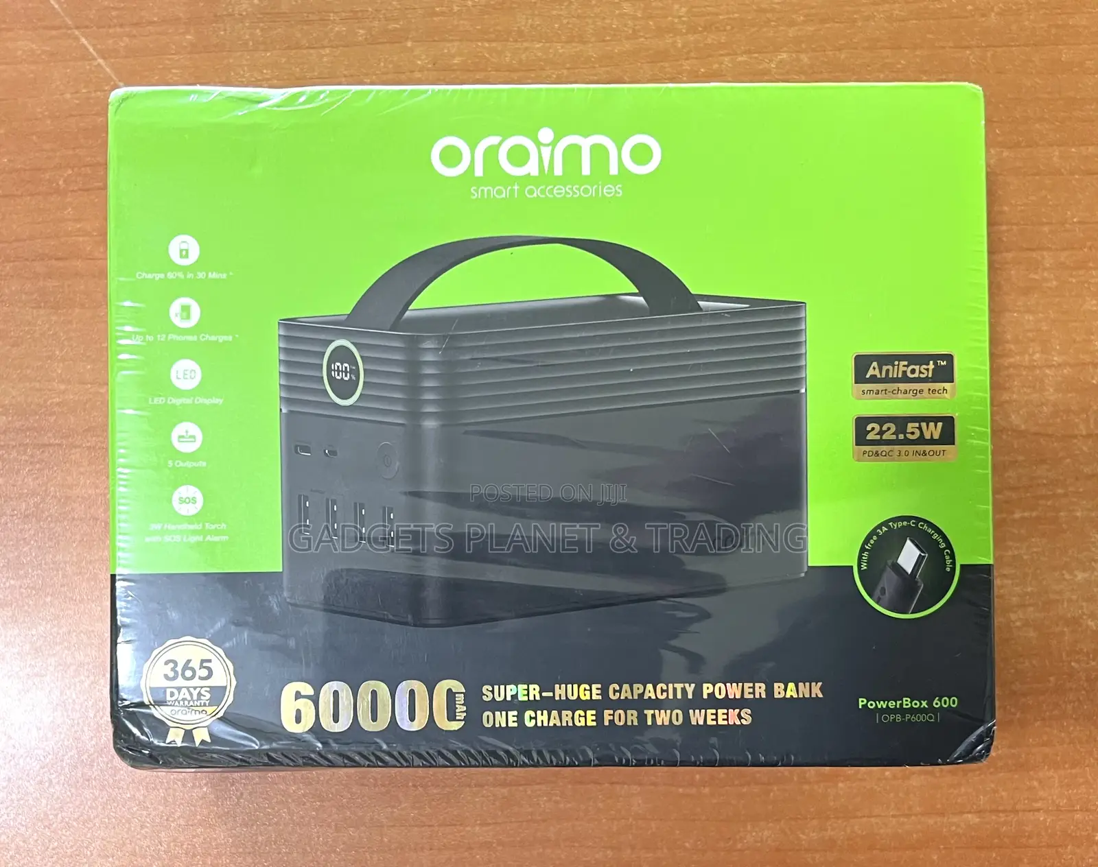 Oraimo Powerbox 600 60,000mah 22.5w Power Bank - 60,000mah