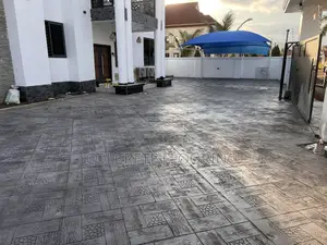 Dark Grey Pebble Wood Concrete Imprints