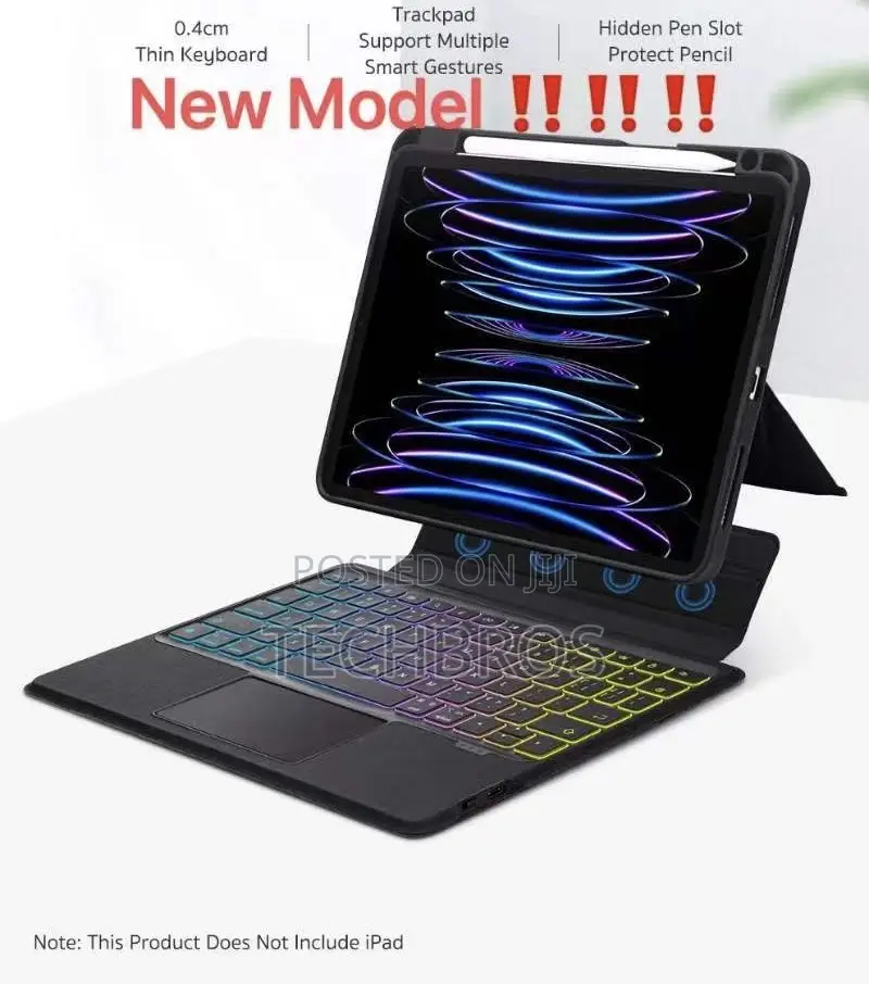 iPad 7/8/9th Gen Keyboard With Trackpad Backlit