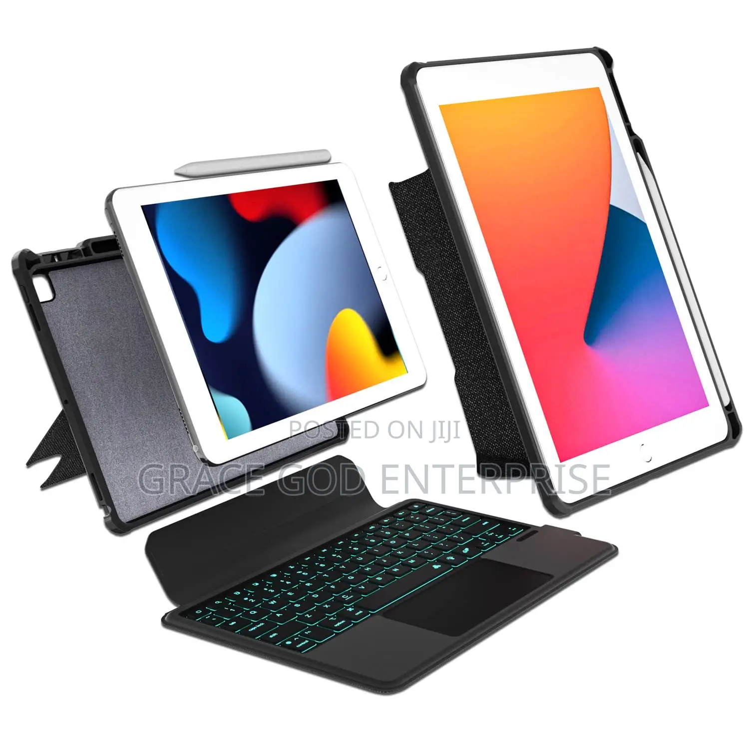 iPad 7/8/9th Gen Keyboard With Trackpad Backlit